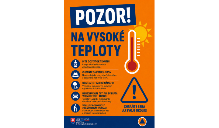 Pozor - vysoké teploty 